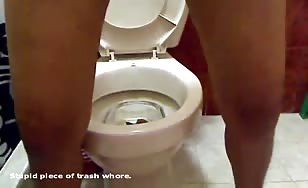 Colombian girl eating her own shit