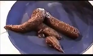 Teen drops a huge load on black plate