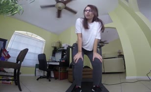 Beautiful brunette filled white panties with poop