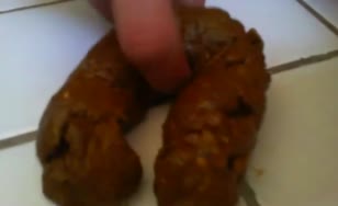Pile of soft shit in her mouth