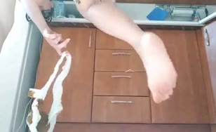 Pile of shit in white panties