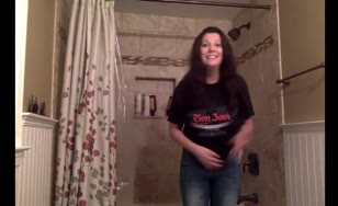 In shower