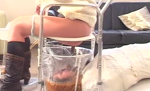 Chinese mistress feeds slave