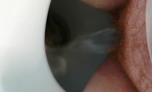 Hairy wife shitting