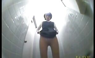 Japanese hot teen babe poop caught on cam 