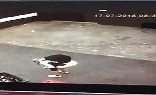 Caught pooping on the CCTV