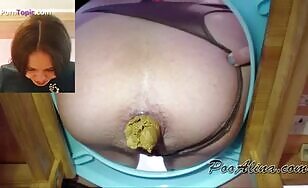 Yellow hot shit from lovely Asian girl 