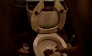 Russian girls eating fresh shit from the toilet