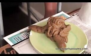 College girl Denver enjoys dropping shit