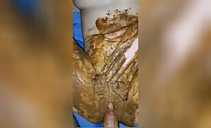Shit covered bitch gets hot ass drilled 