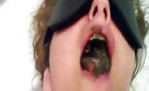 Mature lady eating shit 