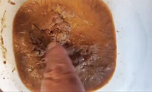 Lady Plays with a Bowl of Fresh Shit - 00:58