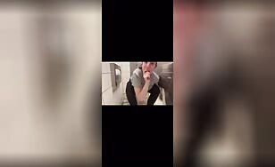 Woman shits in public toilet - 01:47