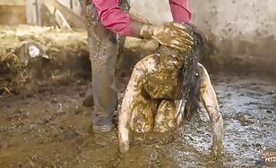 Kaitlyn Katsaros Shits in Cowshit - 00:59