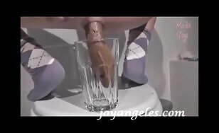 Woman Shits in a Glass - 01:01