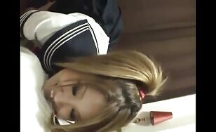 A School Woman Poops on a Submissive Man - 02:00
