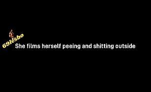 Woman Films Herself Peeing and Shitting Outside - 00:08