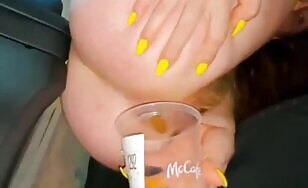 Blonde Woman Shits in McDonald's Cup - 00:12
