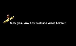 Lady Wipes Herself After Pooping - 00:15