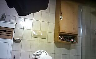 Sister Lilli Poops at the Toilet - 09:37