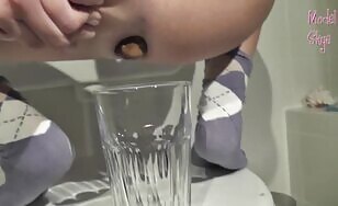 Woman Shits into a Glass - 00:37